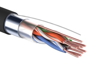 Proconnect Кабель витая пара FTP 4PR, 24AWG, CCA (Алюминий, плакированный медью), CAT5e, PVC, наружный, черный